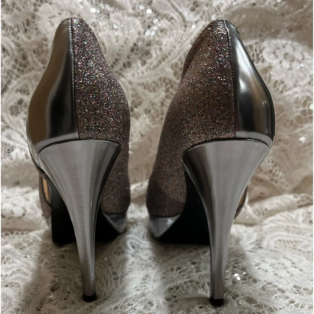 Marc Fisher/women’s Hi-heel platform sparkling dress shoes, size7M, worn once - Picture 4 of 7